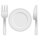 Fork And Knife With Plate