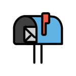 Open Mailbox With Raised Flag