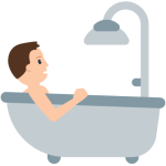 Person Taking Bath