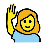 Woman Raising Hand