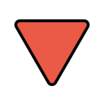 Red Triangle Pointed Down