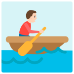 Person Rowing Boat