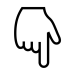 Backhand Index Pointing Down