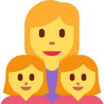 Family: Woman, Girl, Girl