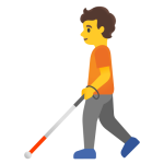 Person With White Cane