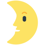 First Quarter Moon Face