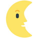 Last Quarter Moon Face