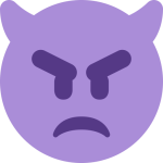 Angry Face With Horns