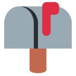 Closed Mailbox With Raised Flag