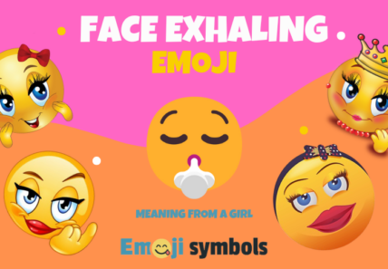 Face Exhaling emoji from a girl