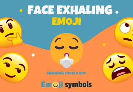 Face Exhaling emoji from boy