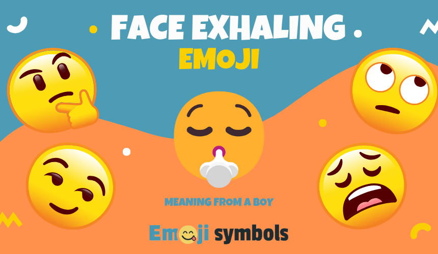 Face Exhaling emoji from boy