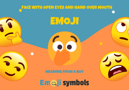 Face With Open Eyes And Hand Over Mouth emoji from boy