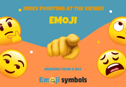 Index pointing at the viewer emoji from boy