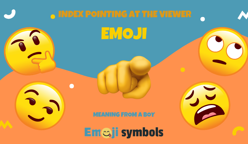 Index pointing at the viewer emoji from boy