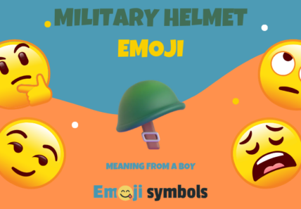 Military Helmet emoji from boy