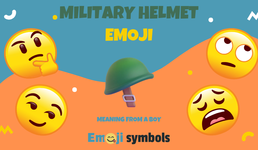 Military Helmet emoji from boy