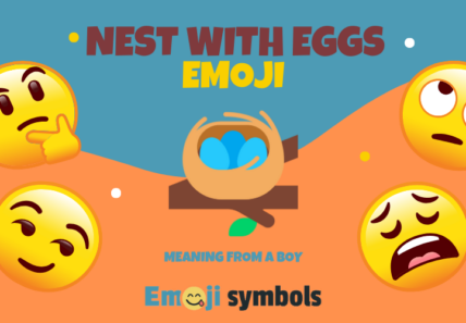 Nest With Eggs emoji from boy