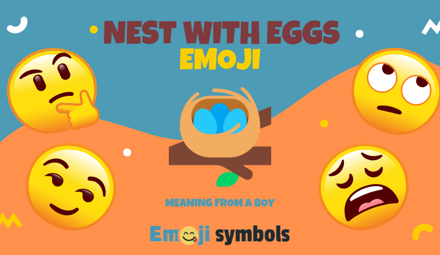 Nest With Eggs emoji from boy