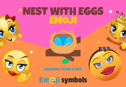 Nest With Eggs emoji froma girl