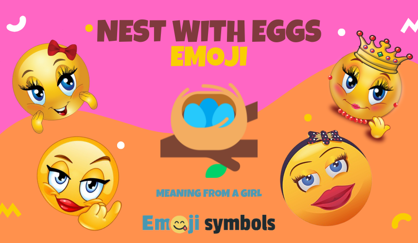 Nest With Eggs emoji froma girl