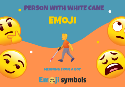 Person With White Cane emoji from boy