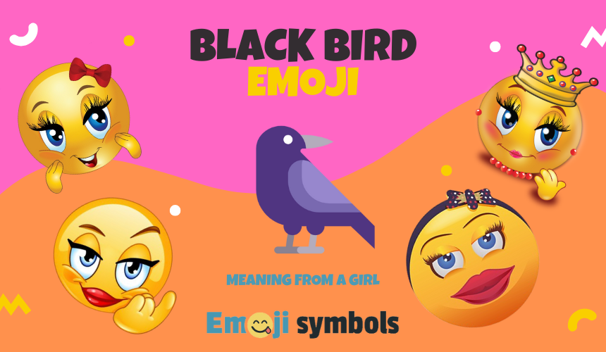 black bird emoji from girl