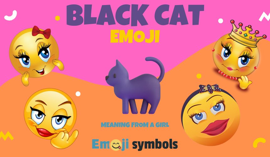 black cat emoji from a girl