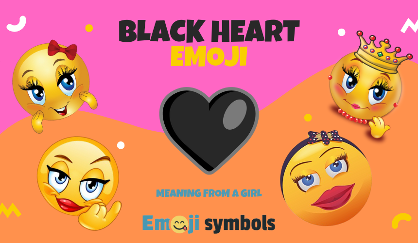 black heart emoji froma girl