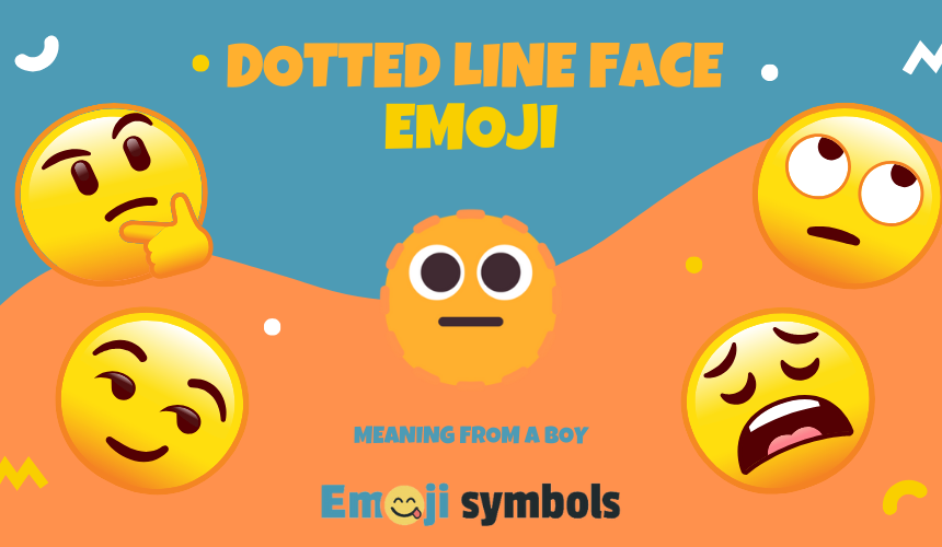 dotted line face emoji from boy