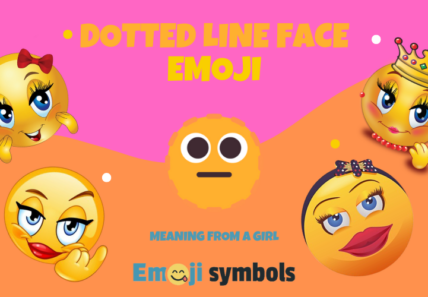 dotted line face emoji froma girl