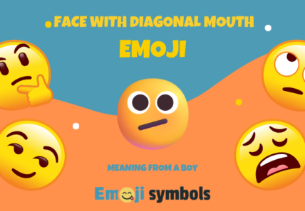 face with diagonal mouth emoji from boy