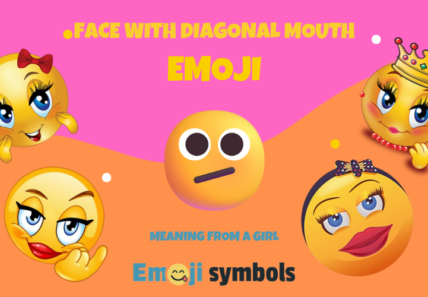 face with diagonal mouth emoji froma girl