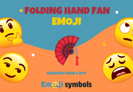 folding hand fan emoji from boy