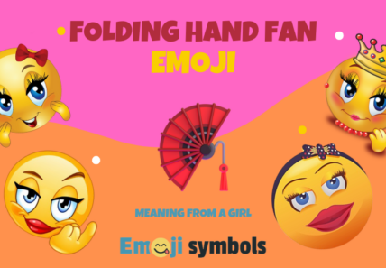 folding hand fan emoji froma girl