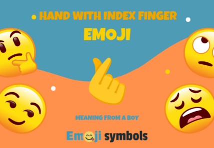 hand with index finger emoji from boy