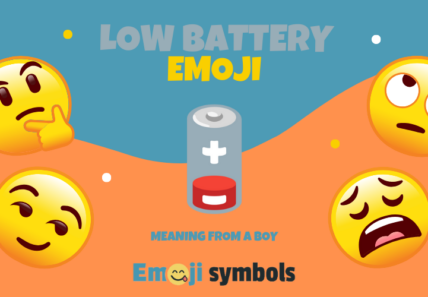 low battery emoji from boy