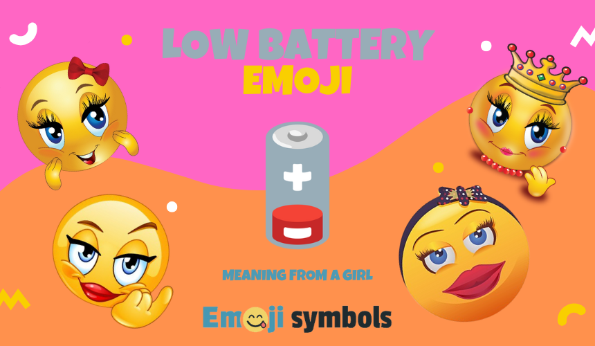 low battery emoji froma girl