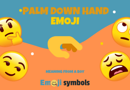 palm down hand emoji from boy