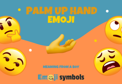 palm up hand emoji from boy