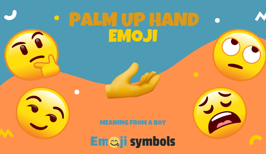 palm up hand emoji from boy