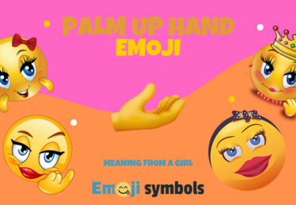 palm up hand emoji froma girl