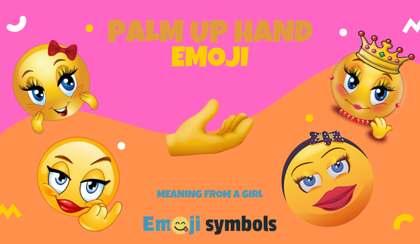 palm up hand emoji froma girl