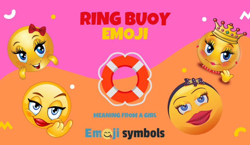 ring buoy emoji froma girl