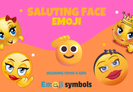 saluting face emoji froma girl