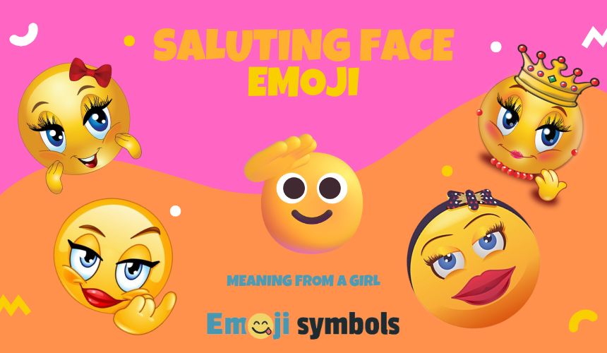 saluting face emoji froma girl