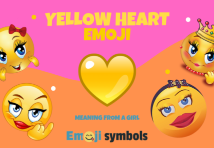 yellow heart emoji froma girl