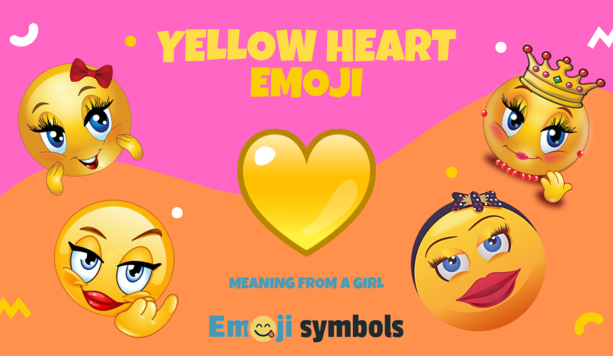 yellow heart emoji froma girl